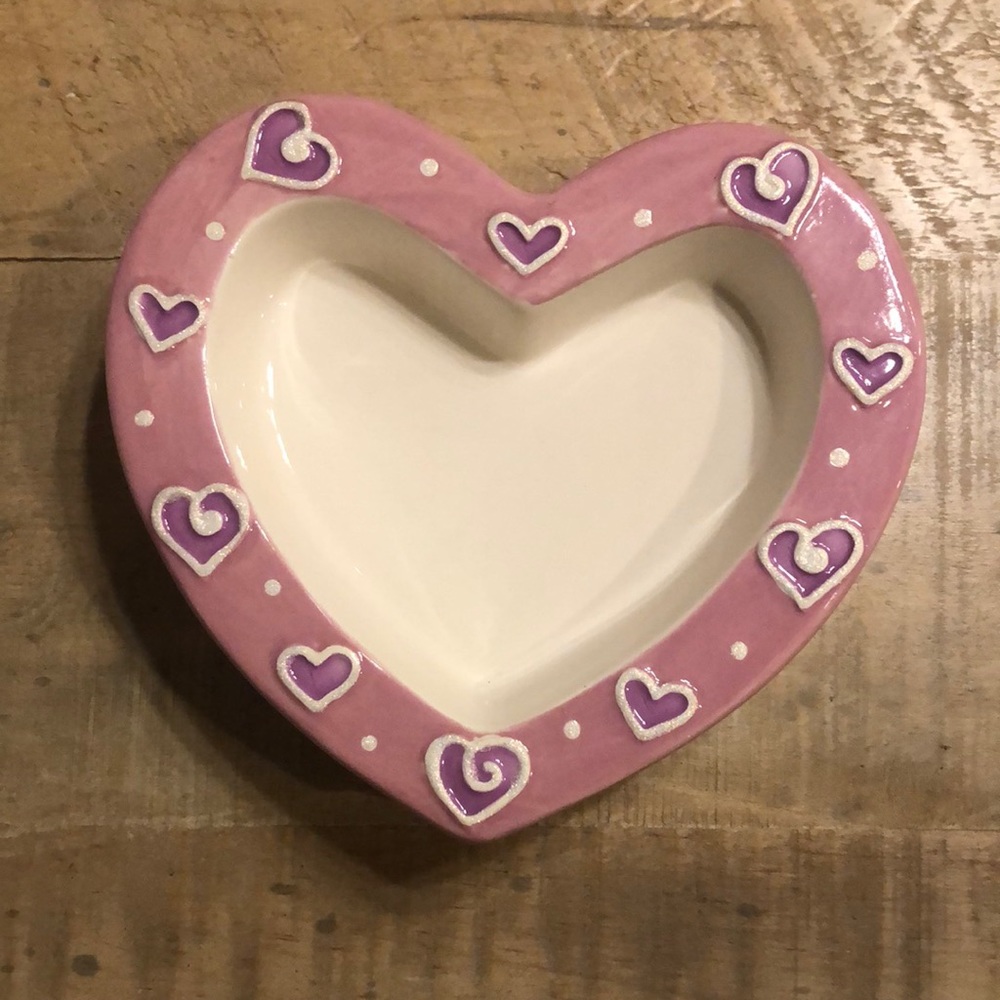 Valentine’s Day Pink Candy Dish Vintage 🩷 NWT 💜